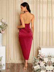 Vestido de Madrinha Talia Burgundy Vermelho