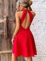 Vestido Midi Frieda Decotado nas Costas com Renda