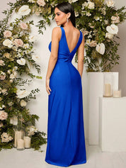 Vestido Longo Delia Cruzado Zíper Abertura lateral