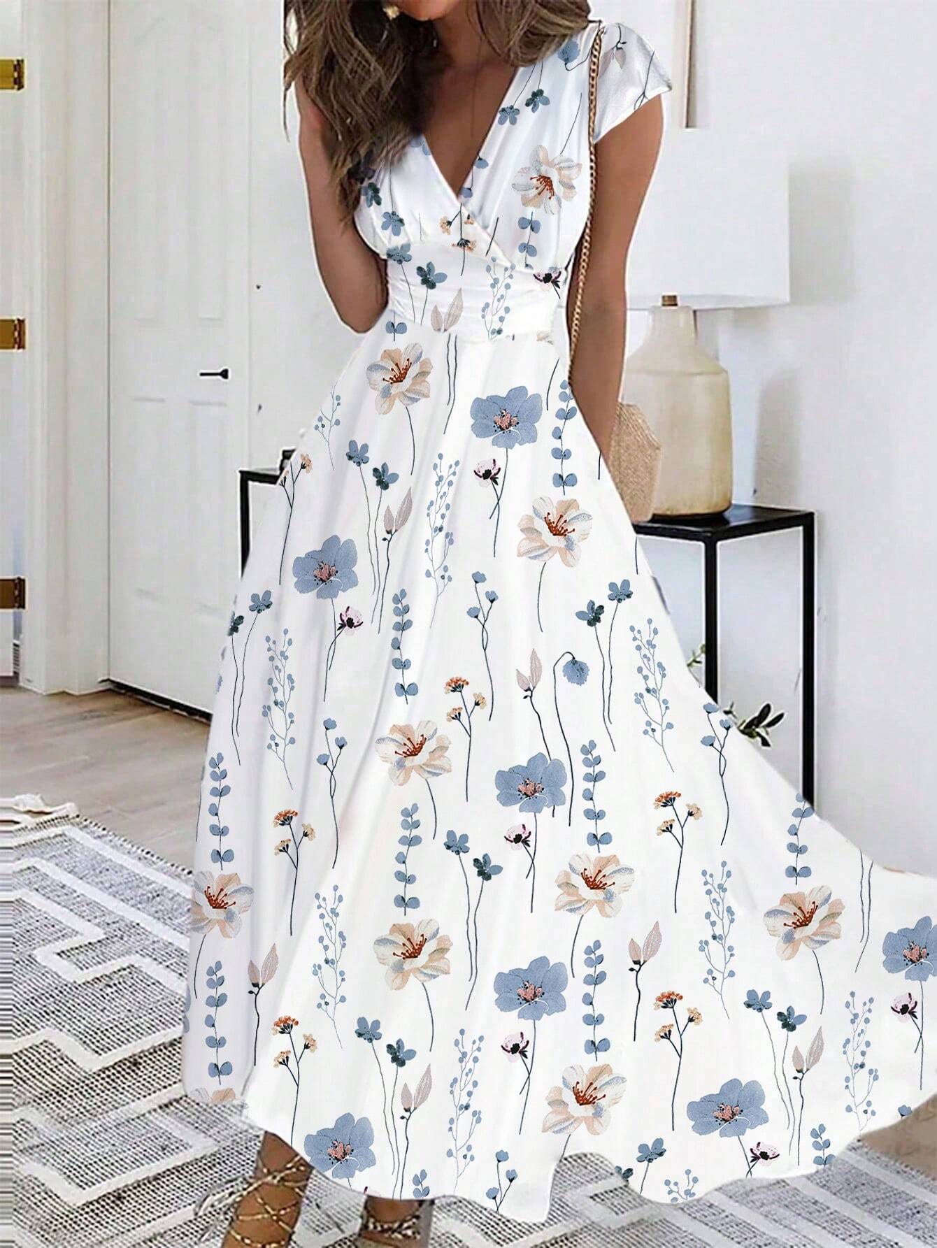 Vestido Longo Nalia Estampa Floral