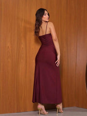 Vestido com fenda lateral - Liviele