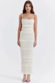 Vestido Longo Branco Exclusivo- Liviele