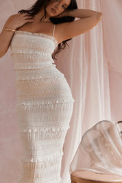 Vestido Longo Branco Exclusivo- Liviele