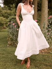 Vestido Branco Corpete - Liviele