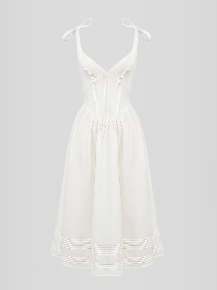 Vestido Branco Corpete - Liviele