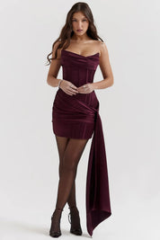 Vestido Curto Cetim Cereja - Liviele