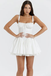 Vestido Curto de Algodão Branco - Liviele
