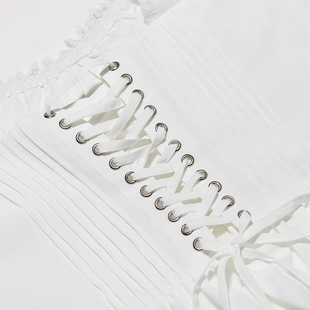 Vestido Curto de Algodão Branco - Liviele