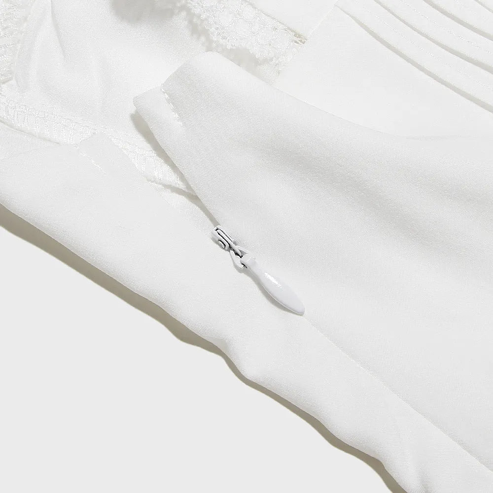 Vestido Curto de Algodão Branco - Liviele