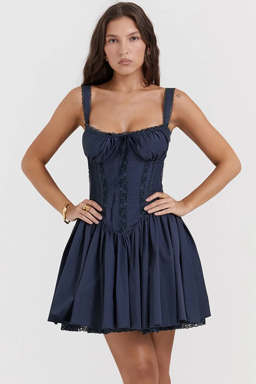 Vestido Curto de Algodão Branco - Liviele