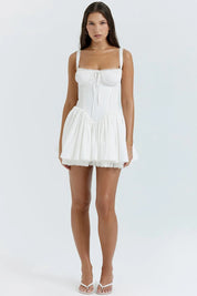 Vestido Curto de Algodão Branco - Liviele