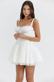 Vestido Curto de Algodão Branco - Liviele