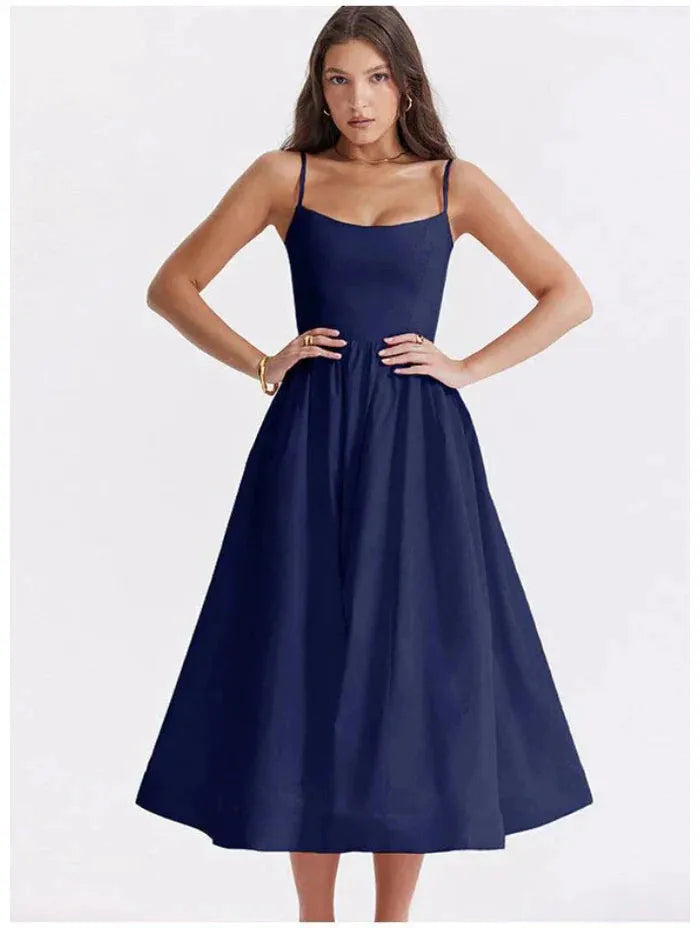 Vestido Liso Midi - Liviele