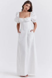Vestido Longo Branco Algodão - Liviele