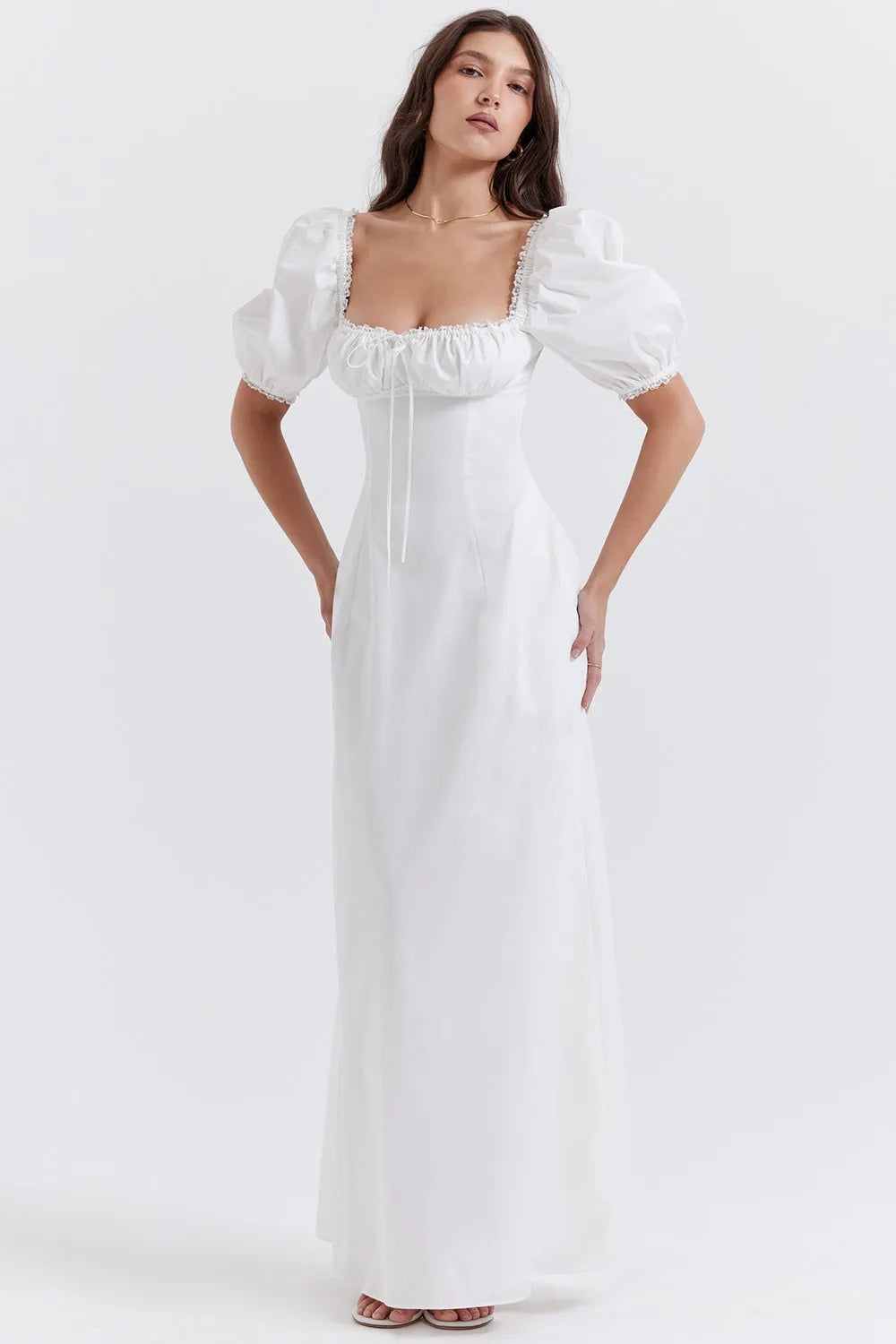Vestido Longo Branco Algodão - Liviele