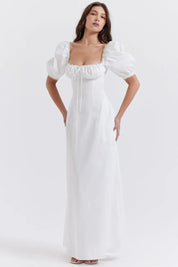 Vestido Longo Branco Algodão - Liviele