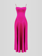 Vestido Longo Com Cetim Sedoso - Liviele