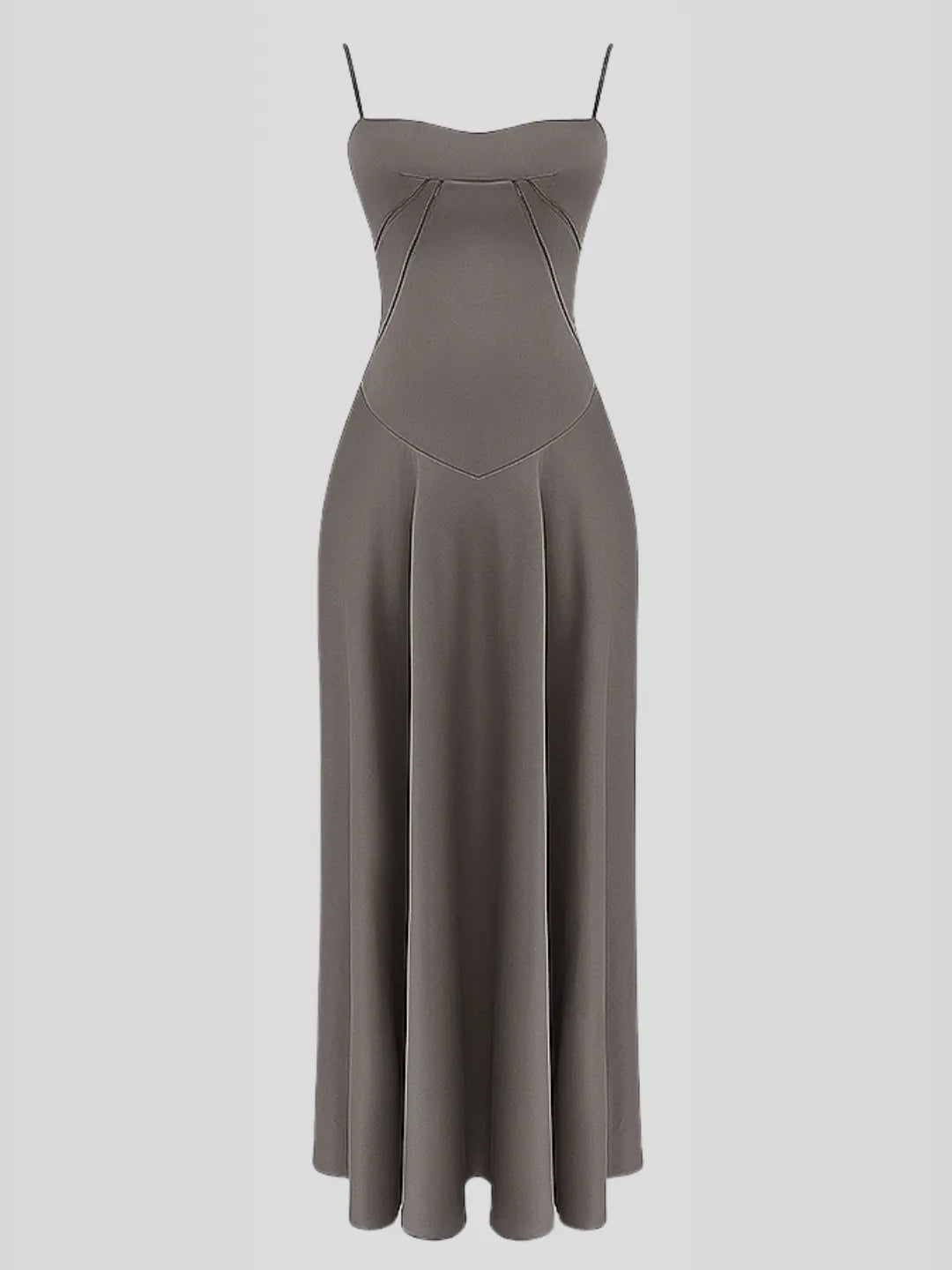 Vestido Longo Com Cetim Sedoso - Liviele