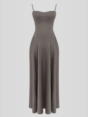 Vestido Longo Com Cetim Sedoso - Liviele