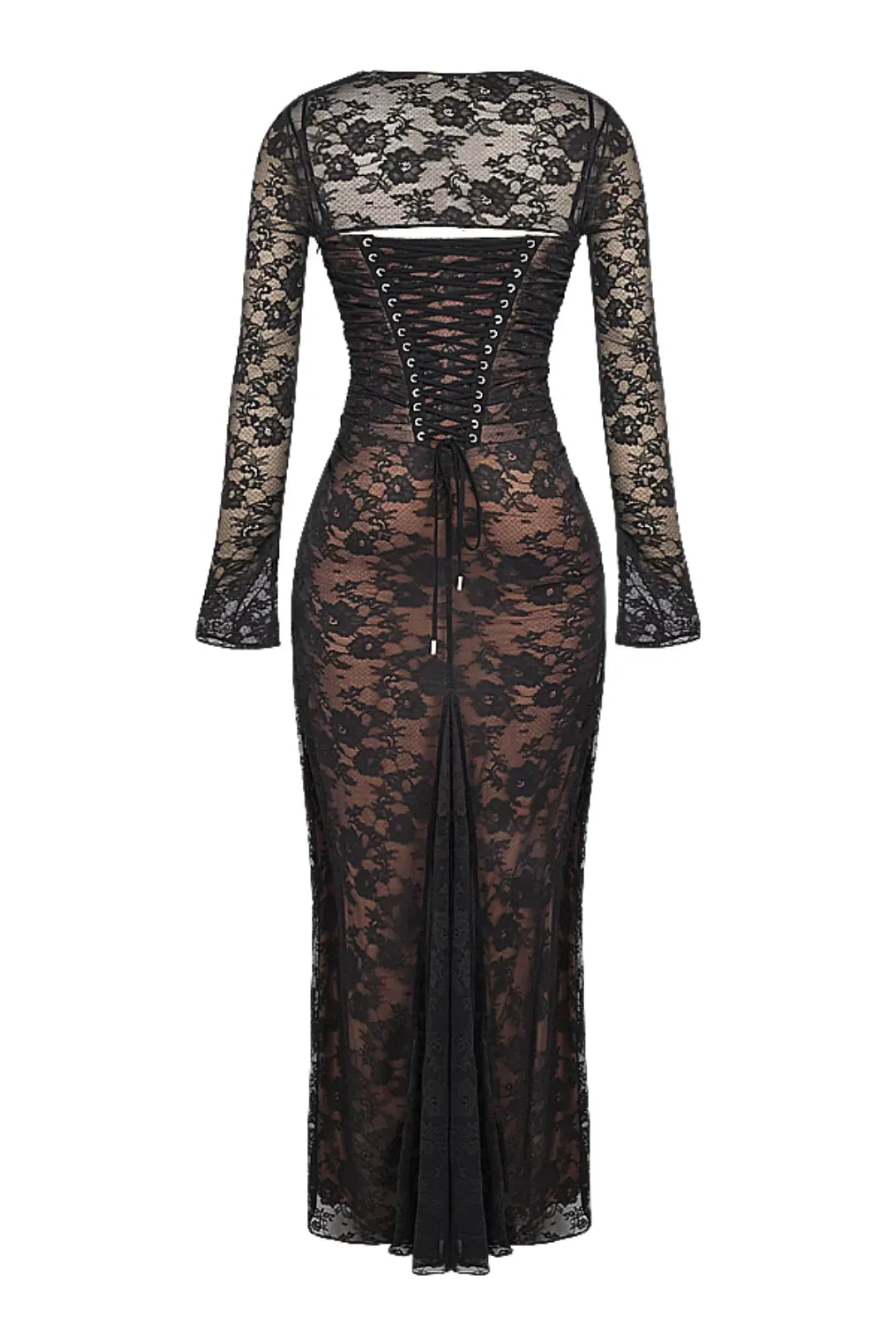 Vestido Longo de Renda Preto - Liviele