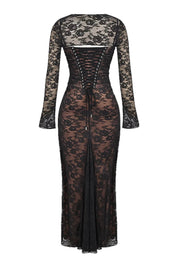 Vestido Longo de Renda Preto - Liviele