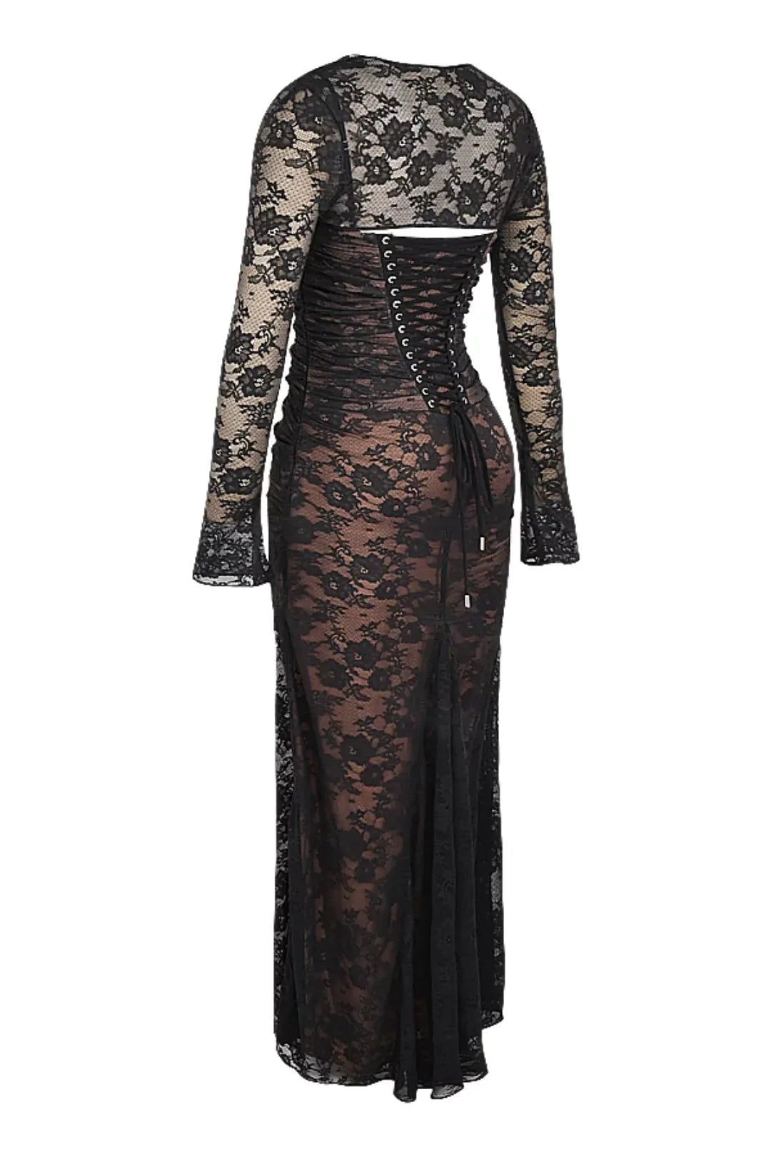 Vestido Longo de Renda Preto - Liviele