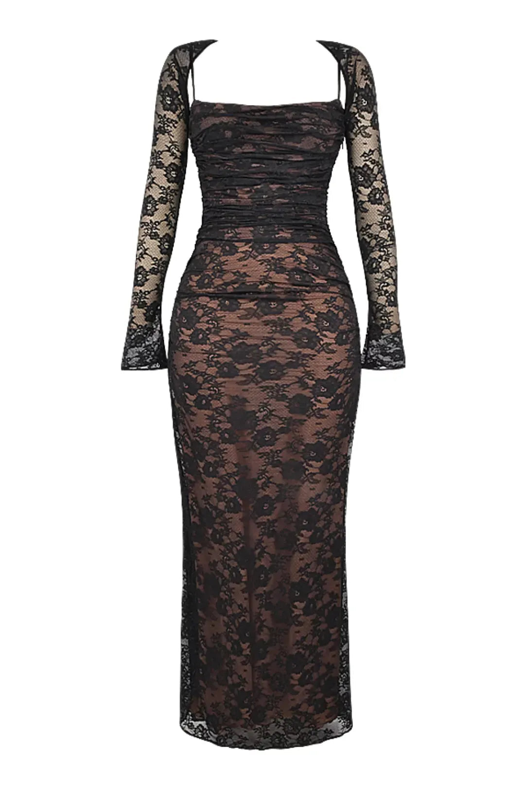 Vestido Longo de Renda Preto - Liviele