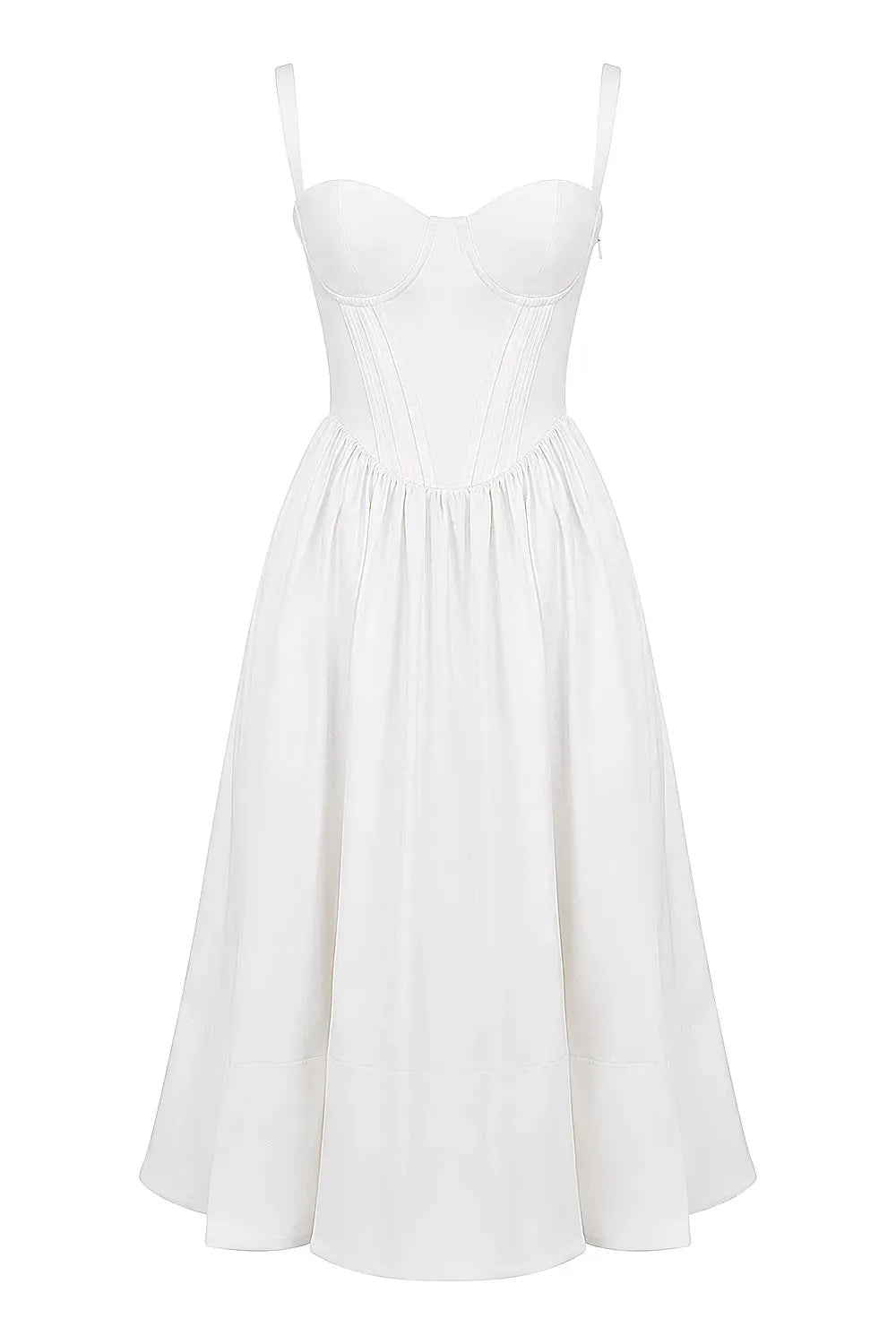 Vestido Midi Branco - Modelo Liviele