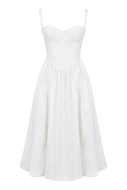 Vestido Midi Branco - Modelo Liviele