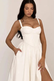 Vestido Midi Branco - Modelo Liviele