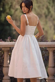 Vestido Midi Branco - Modelo Liviele