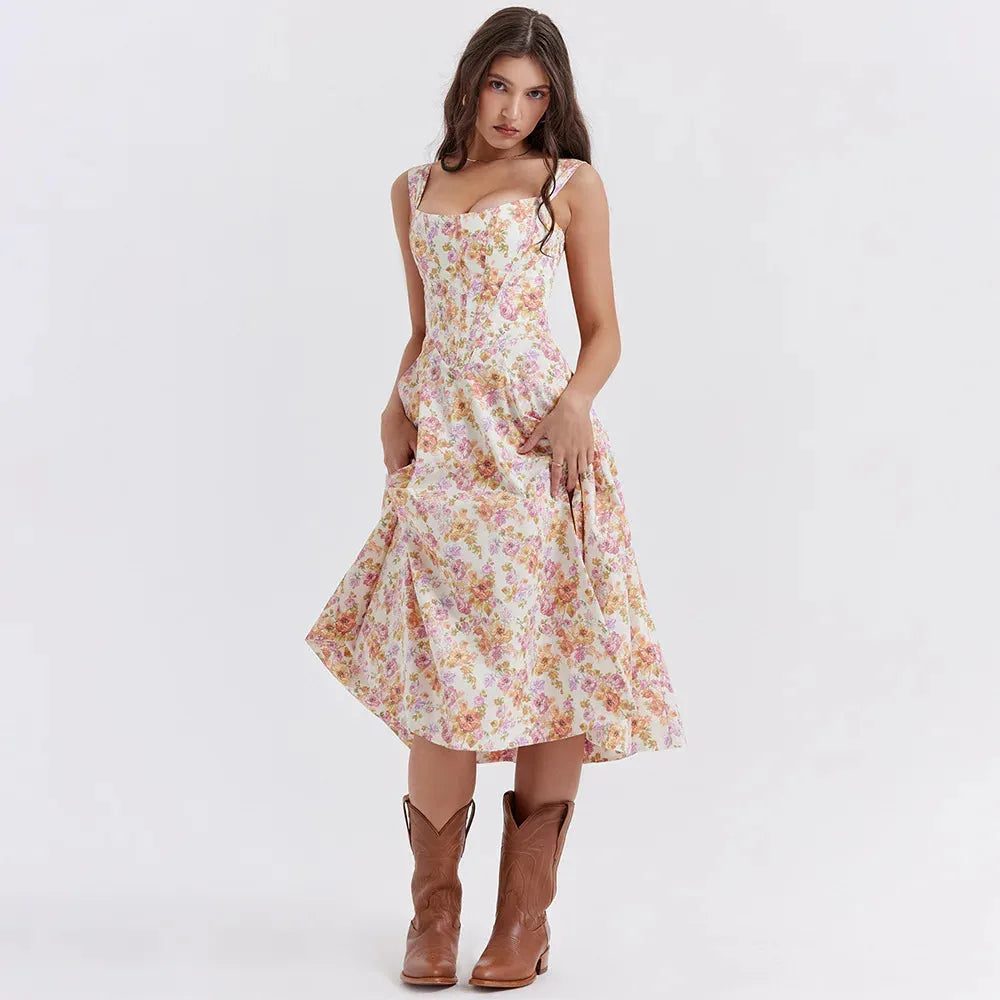 Vestido Midi  Estilo corset - Modelo Liviele