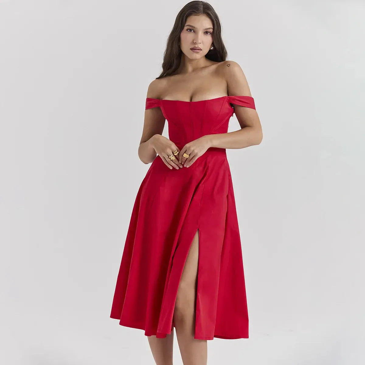 Vestido Midi  Estilo corset - Modelo Liviele