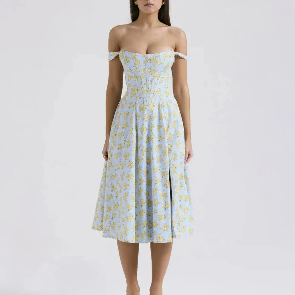 Vestido Midi  Estilo corset - Modelo Liviele