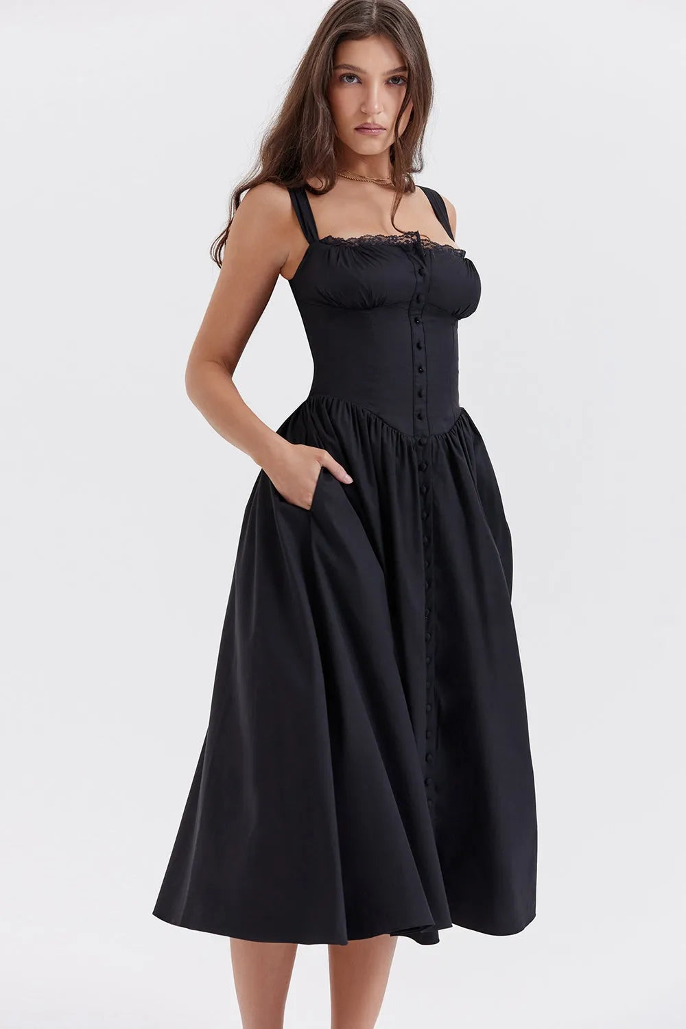 Vestido Midi Estruturado e Forrado - Liviele