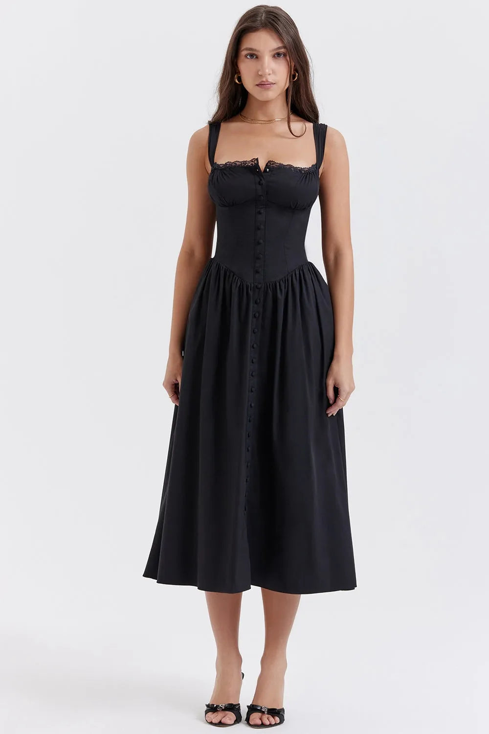 Vestido Midi Estruturado e Forrado - Liviele