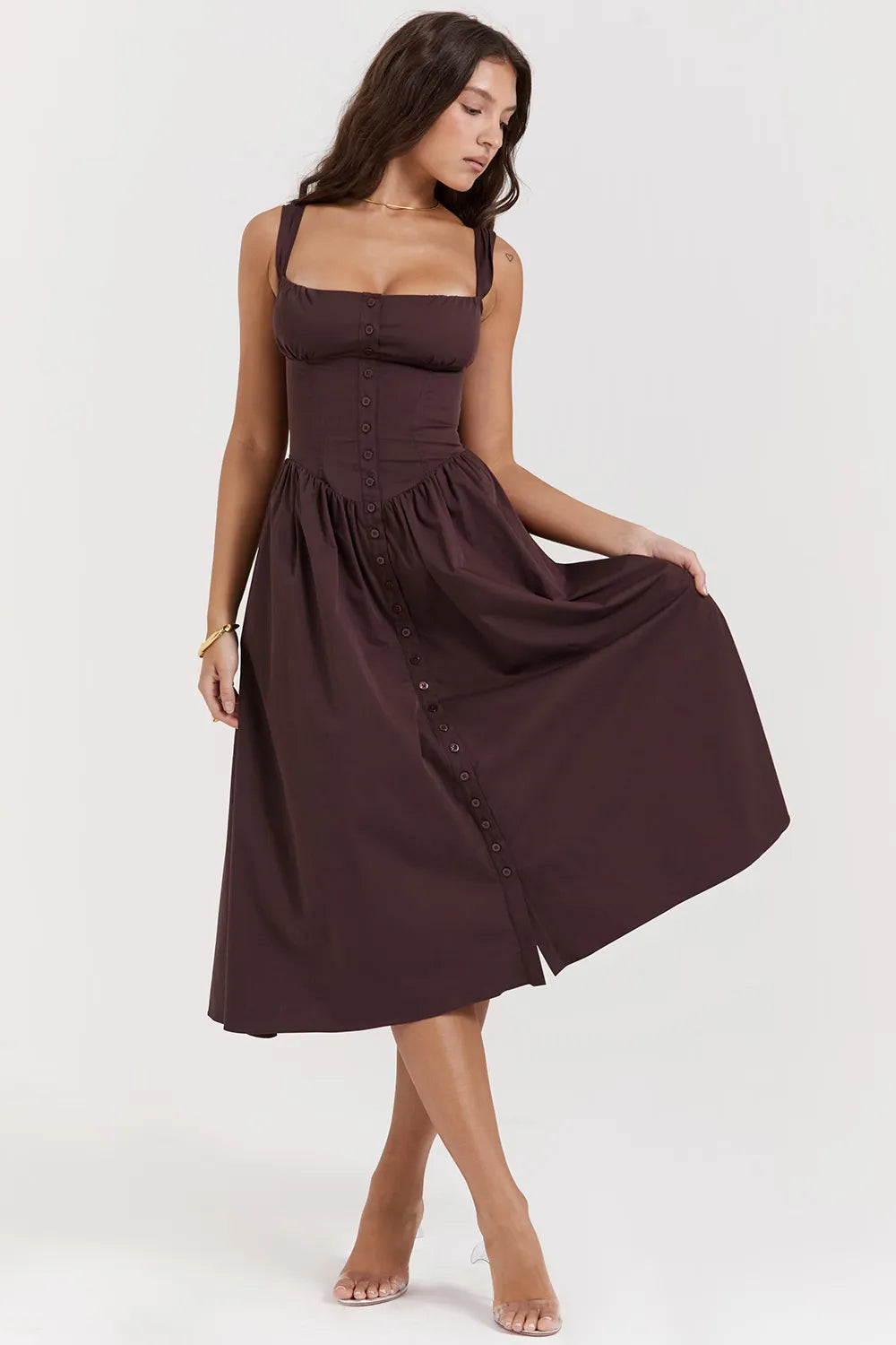 Vestido Midi Estruturado e Forrado - Liviele