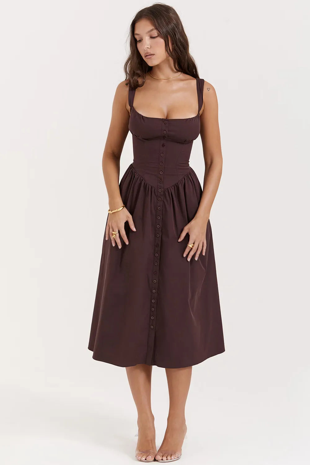 Vestido Midi Estruturado e Forrado - Liviele