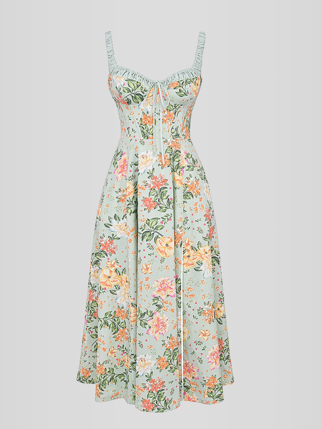 Vestido Midi Branco Floral Liviele