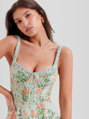 Vestido Midi Branco Floral Liviele