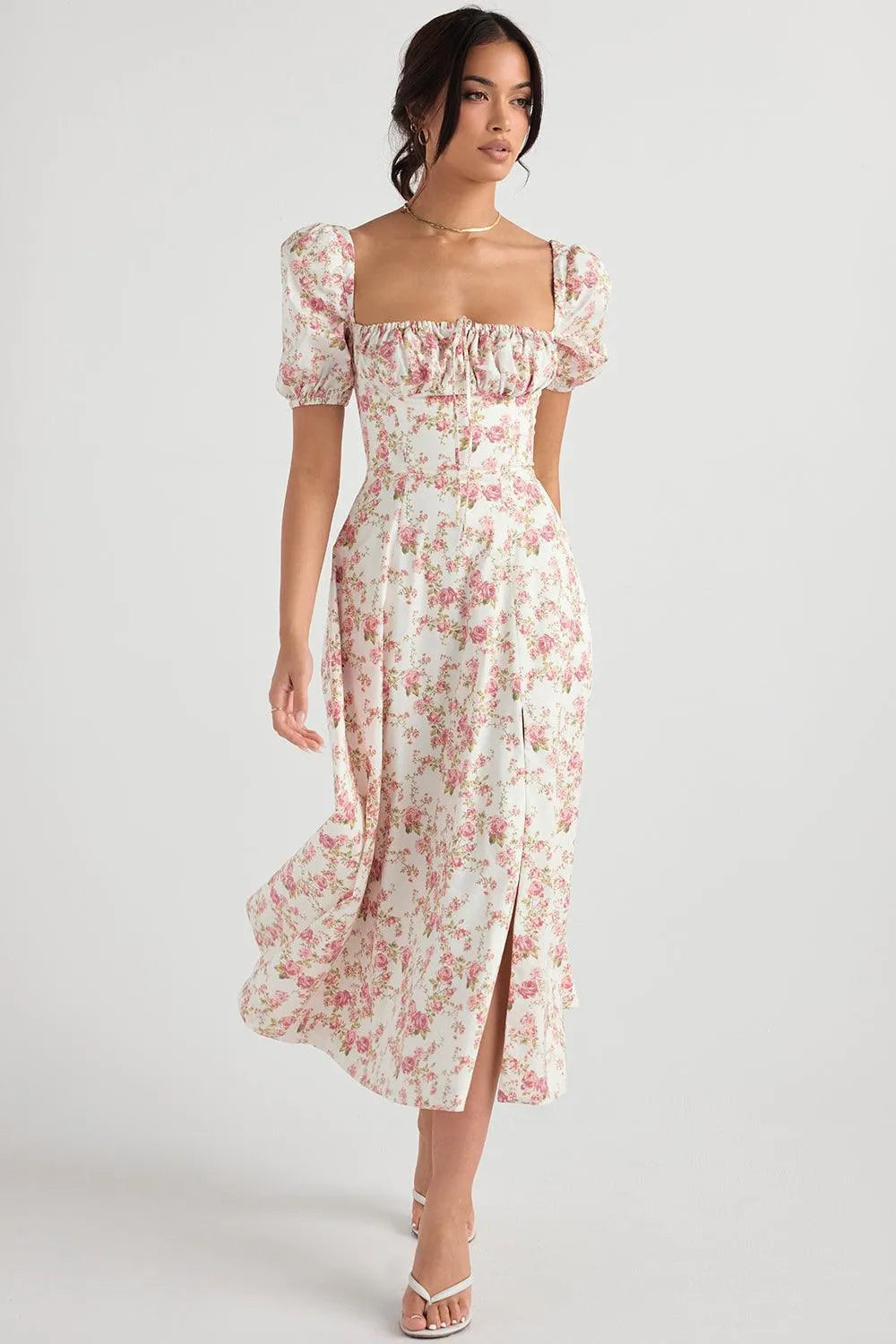 Vestido Midi Laço Ajustável - Liviele