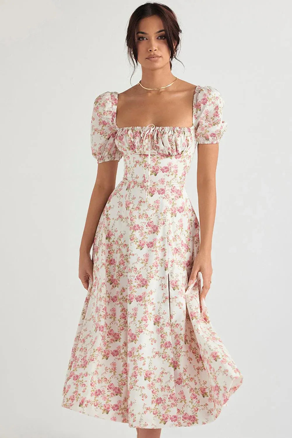 Vestido Midi Laço Ajustável - Liviele