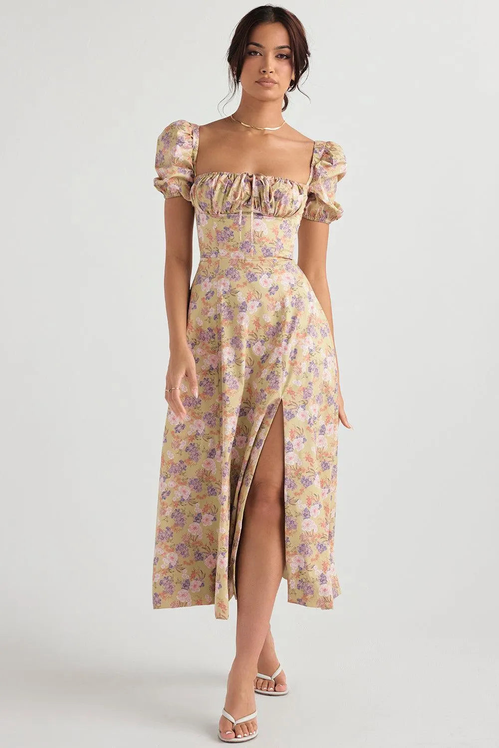 Vestido Midi Laço Ajustável - Liviele