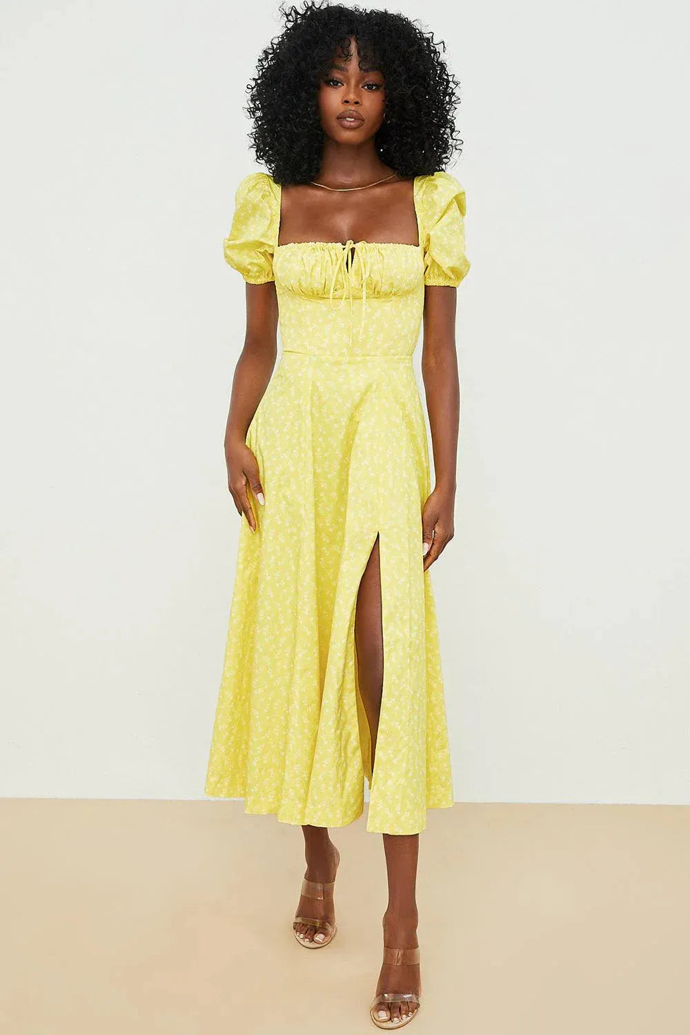 Vestido Midi Laço Ajustável - Liviele