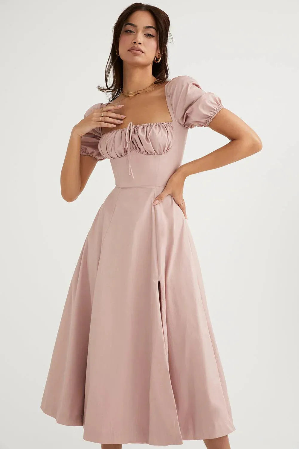 Vestido Midi Laço Ajustável - Liviele