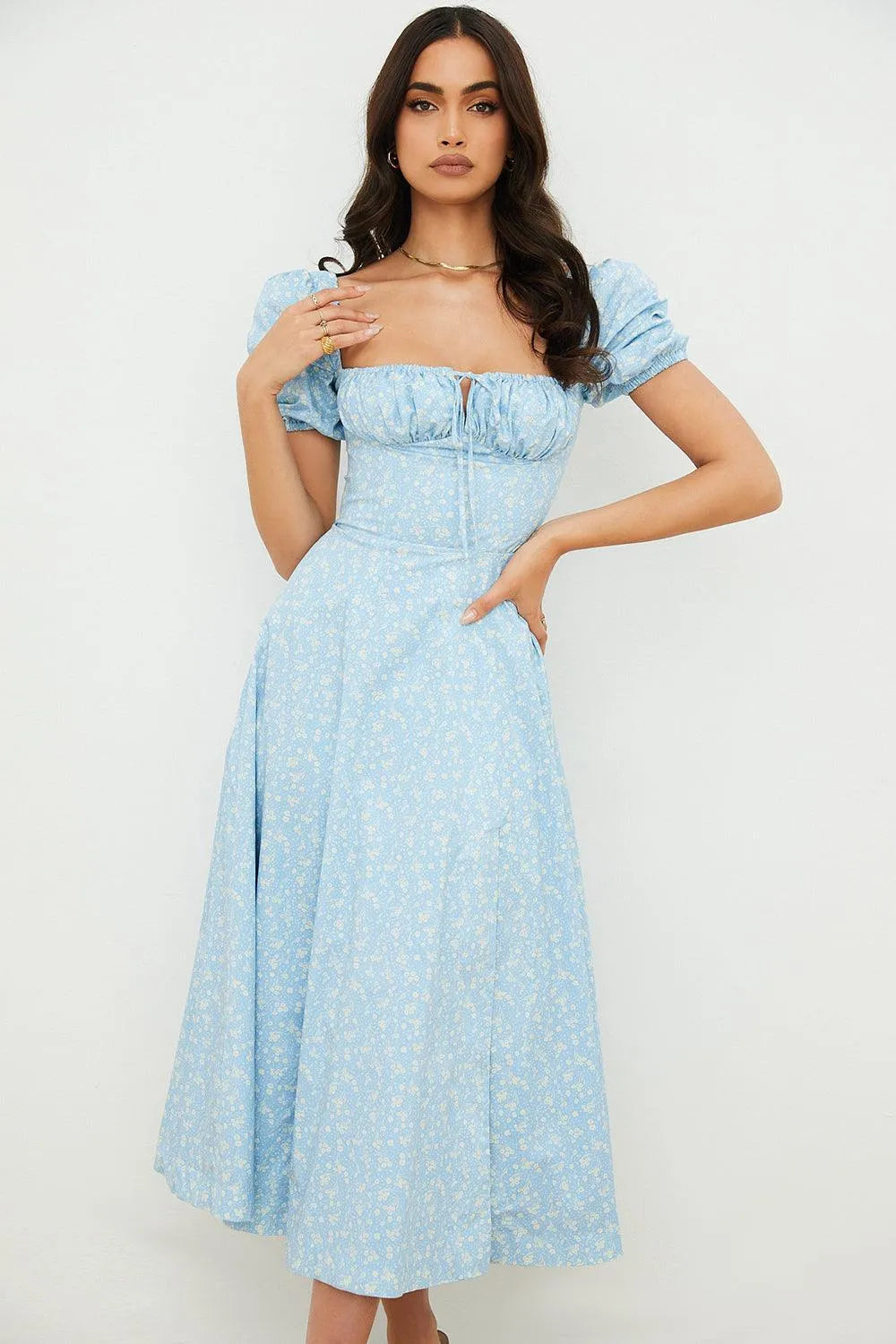Vestido Midi Laço Ajustável - Liviele