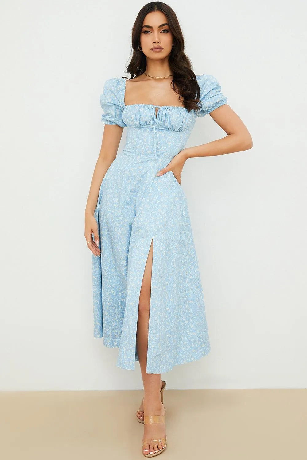 Vestido Midi Laço Ajustável - Liviele