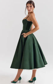 Vestido Midi Modela a Cintura - Liviele