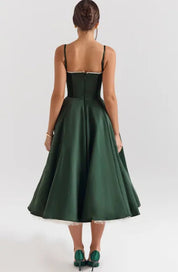 Vestido Midi Modela a Cintura - Liviele