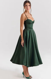 Vestido Midi Modela a Cintura - Liviele
